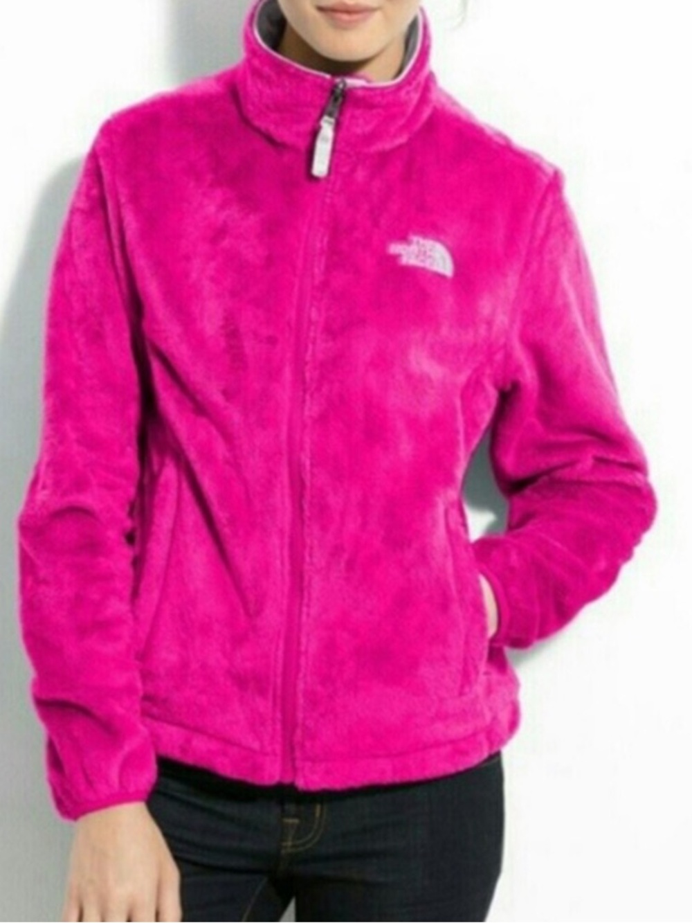 The North Face Hot Pink Osito High Pile Silken Raschel Fleece M Barbiecore